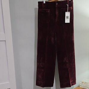 Dear John Maroon Corduroy Trousers
